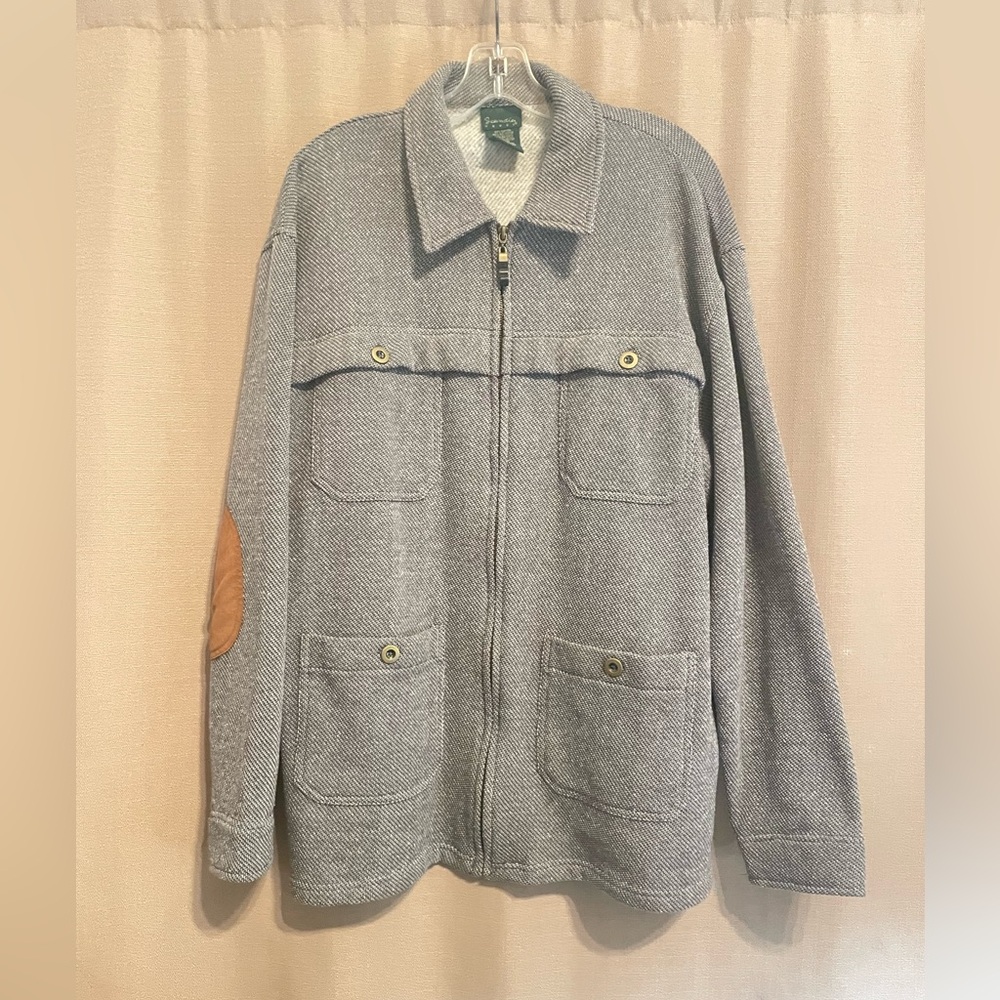 Gray Men's Lightweight Shirt Jacket